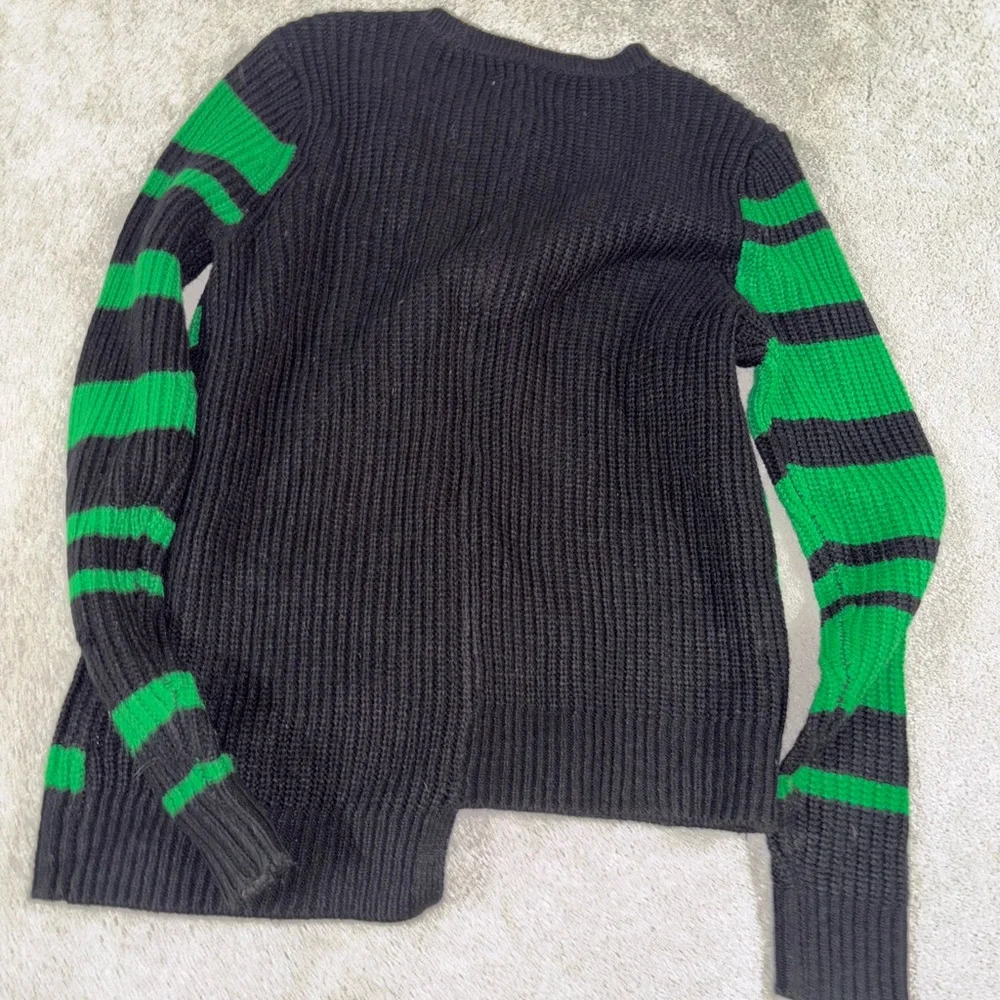 Nine West XS‎ Green And Black Knit Sweater - Picture 7 of 8